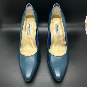 Vintage Blushe by Spiegel turquoise heels 8